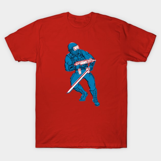 Ninja Snake Eyes Two Color T-Shirt by SkipBroTees